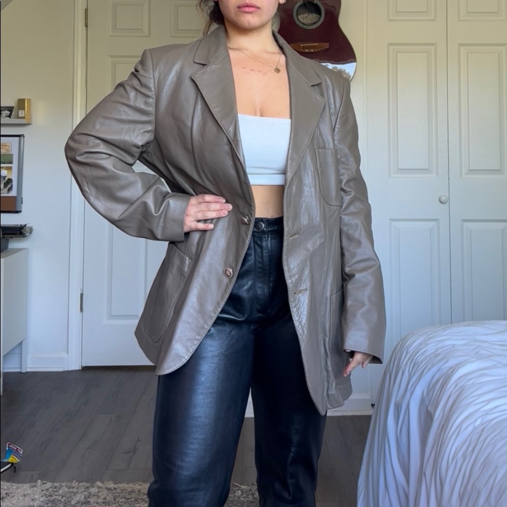 GENUINE LEATHER BLAZER - Vintage Angel Skin Cabretta Leather by Gratis